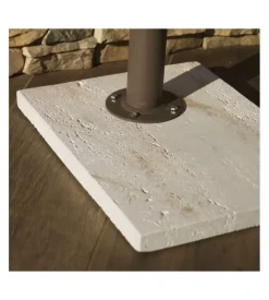 Fontane, Decorazioni E Pavimentazioni- Basamento per fontane da giardino effetto travertino, 30x40x3 cm - kam
