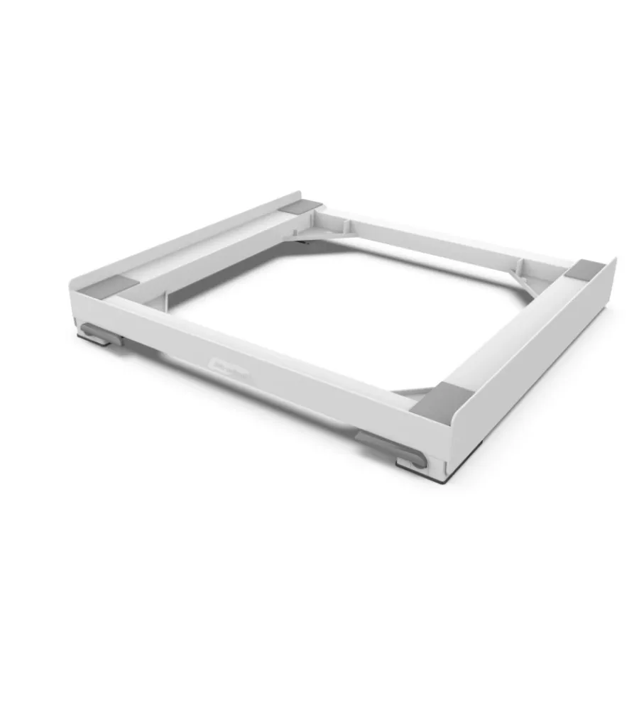 Mobili Bagno|Base antivibrazione per lavatrice e asciugatrice con ruote e freni "wash evo" bianco 61,4x9,5x57 cm