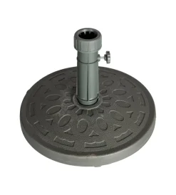 EuroGarden Coperture Per Esterno E Accessori|Base per ombrellone rotonda in compound grigio scuro per palo ø 38 mm