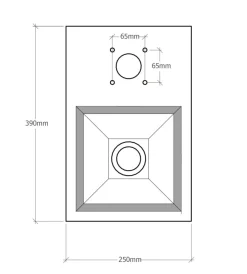 Outlet Base plinto per fontane in metallo