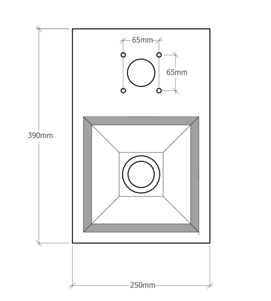 Outlet Base plinto per fontane in metallo "york" in calcestruzzo, 25x39x10 cm Fontane, Decorazioni E Pavimentazioni