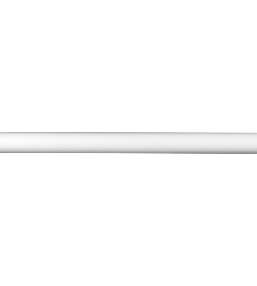Tessile D'Arredo- Bastone per tende - nuvole colore bianco da 240 cm con diametro 20 mm