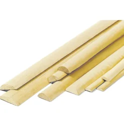 Clearance Bastoni mezzo tondi in legno di kotò 5 x 10 x 2450 mm Profili Piallati