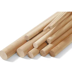 Profili Piallati|Bastoni tondi lisci in legno duro ø 6 x 1000 mm