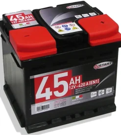 Elettrico|Batteria auto 45ah 12v 420a polo positivo destro cassetta l1