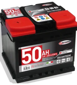 Elettrico- Batteria auto 50ah 12v 450a polo positivo sinistro cassetta l1b