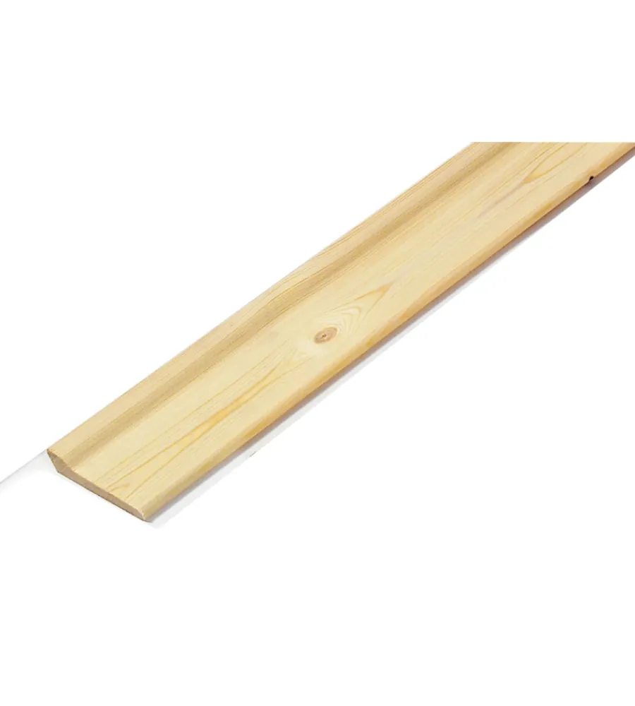 Profili In Pino- Battiscopa con piede non colorato 14 x 70 x 2700 mm