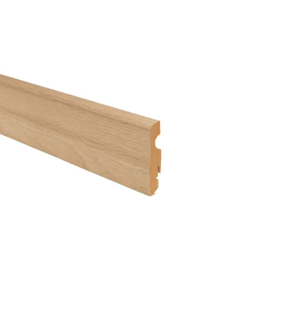 Porte, Scale E Pavimenti-Kimono Battiscopa mdf rovere chiaro 70x18x2400mm