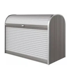 Hot Baule da esterno a serrande impermeabile "storemax 190" in acciaio zincato grigio quarzo metallizzato 2080 lt 190x97x136 cm - cod. 70020 Contenitori Da Esterno