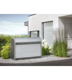 Biohort Contenitori Da Esterno|Baule da esterno a serrande impermeabile "storemax 120" in acciaio zincato grigio scuro metallizzato 740 lt 117x73x109 cm - cod. 73060