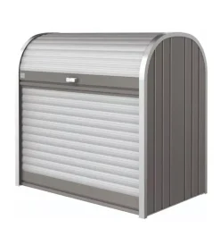 Biohort Contenitori Da Esterno|Baule da esterno a serrande impermeabile "storemax 120" in acciaio zincato grigio quarzo metallizzato 740 lt 117x73x109 cm - cod. 70060