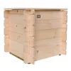 Contenitori Da Esterno-Alce Baule da esterno "gaia" in legno 99 lt 60x60x54cm