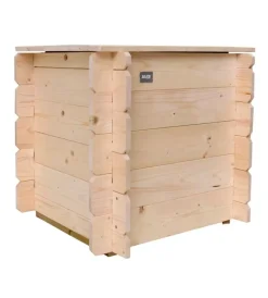 Contenitori Da Esterno-Alce Baule da esterno "gaia" in legno 99 lt 60x60x54cm