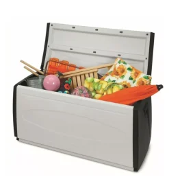 Contenitori Da Esterno|Baule da esterno "box 120 qblack" in polipropilene grigio 308 lt 120x54x57 cm