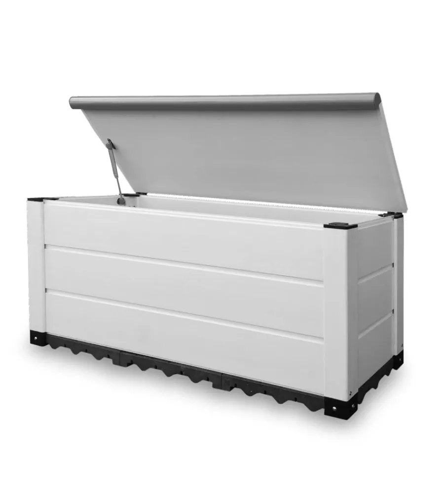 Contenitori Da Esterno-Garofalo Baule da esterno "storage box urban 230" in pvc grigio 230 lt 123x48x56 cm