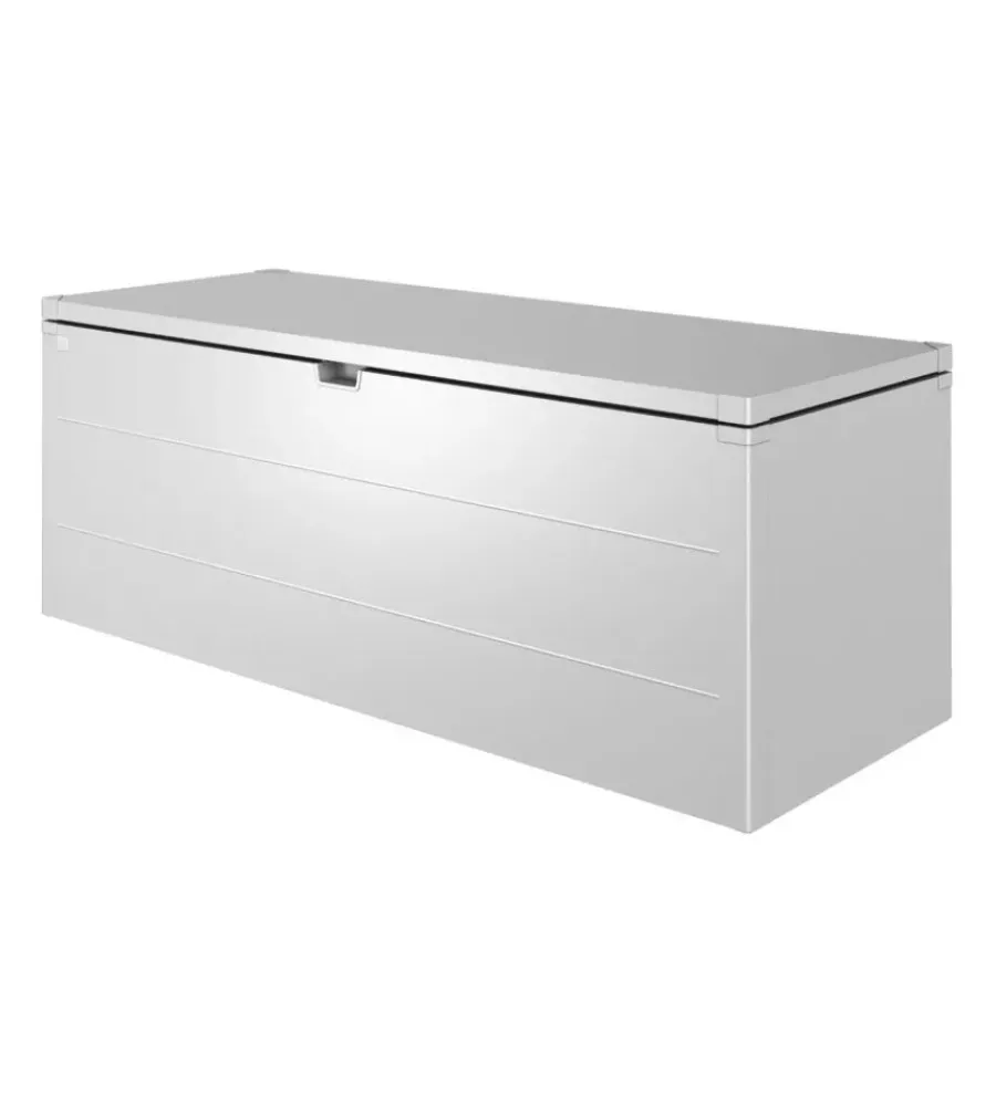 Biohort Contenitori Da Esterno|Baule da esterno impermeabile "stylebox 210" in acciaio zincato argento metallizzato 990 lt 207x80x81 cm - cod. b330910