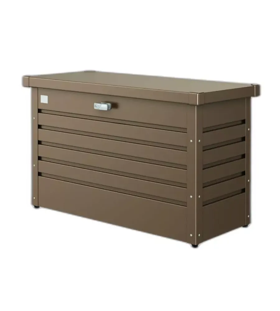 Biohort Contenitori Da Esterno|Baule da esterno impermeabile "100" in acciaio zincato bronzo metallizzato 195 lt 101x46x61 cm - cod. 62010
