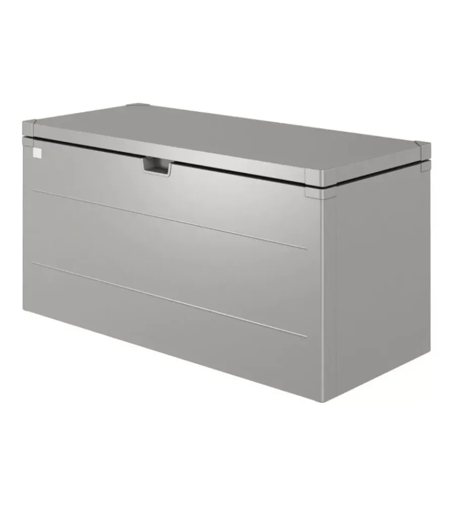Online Baule da esterno impermeabile "stylebox 140" in acciaio zincato grigio quarzo metallizzato 400 lt 140x60x71 cm - cod. b380410 Contenitori Da Esterno