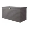 Biohort Contenitori Da Esterno|Baule da esterno impermeabile "160" in acciaio zincato grigio scuro metallizzato 830 lt 160x79x83 cm - cod. 65060