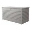 Contenitori Da Esterno-Biohort Baule da esterno impermeabile "160" in acciaio zincato grigio quarzo metallizzato 830 lt 160x79x83 cm - cod. 68060