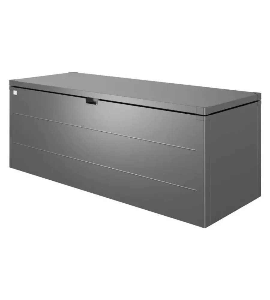 Biohort Contenitori Da Esterno|Baule da esterno impermeabile "stylebox 210" in acciaio zincato grigio scuro metallizzato 990 lt 207x80x81 cm - cod. b340910