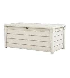 Sale Baule da esterno "brightwood pool box" in resina bianco 454 lt 145x69,7x60,3 cm Contenitori Da Esterno