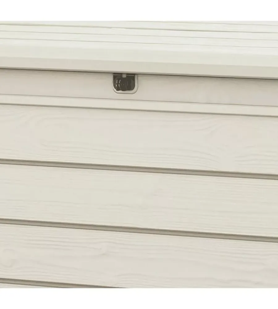 Sale Baule da esterno "brightwood pool box" in resina bianco 454 lt 145x69,7x60,3 cm Contenitori Da Esterno