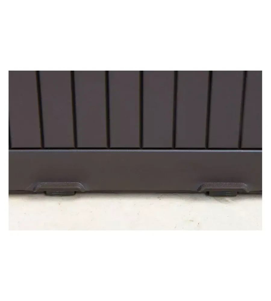 Baule da esterno "comfy" in resina grafite effetto legno 270 lt 116,7x44,7x57 cm Contenitori Da Esterno