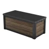 Hot Baule da esterno "deco box 150g" in resina marrone effetto legno 570 lt 151,7x72,5x70 cm Contenitori Da Esterno