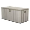 Baule da esterno in resina grigio 150,7x71,9x69,1 cm Contenitori Da Esterno