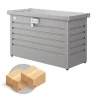 Contenitori Da Esterno-Biohort Baule postale per pacchi impermeabile "paket-box 100" in acciaio zincato grigio quarzo metallizzato 195 lt 101x46x61 cm - cod. 68910