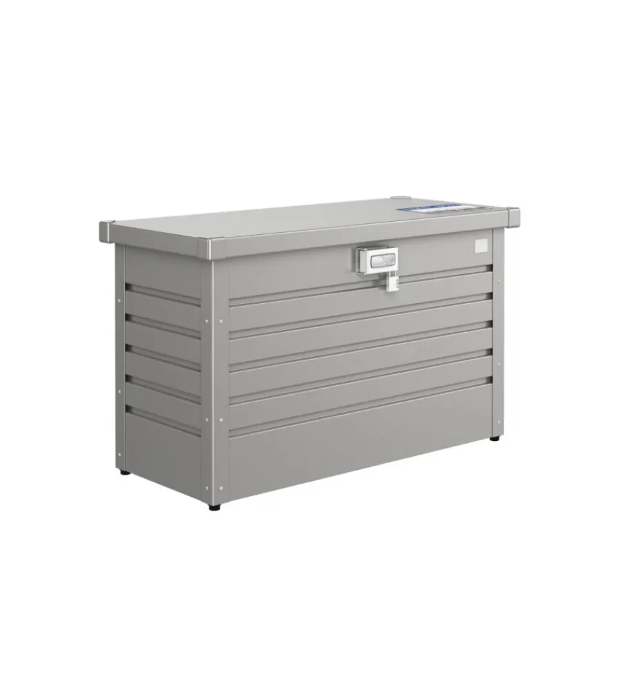 Contenitori Da Esterno-Biohort Baule postale per pacchi impermeabile "paket-box 100" in acciaio zincato grigio quarzo metallizzato 195 lt 101x46x61 cm - cod. 68910