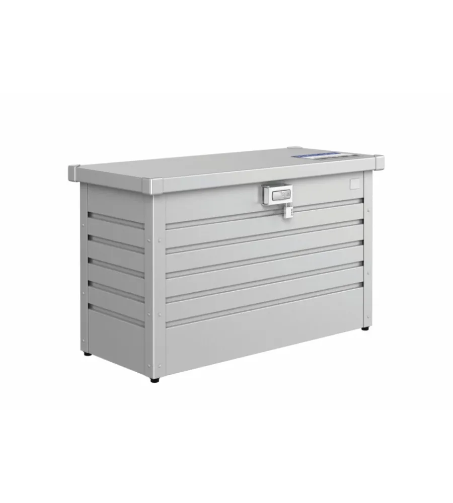 Hot Baule postale per pacchi impermeabile "paket-box 100" in acciaio zincato argento metallizzato 195 lt 101x46x61 cm - cod. 64910 Contenitori Da Esterno