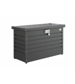 Biohort Contenitori Da Esterno|Baule postale per pacchi impermeabile "paket-box 100" in acciaio zincato grigio scuro metallizzato 195 lt 101x46x61 cm - cod. 65910