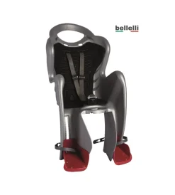 Bici|Bellelli seggiolino bici posteriore mr fox argento con b-fix
