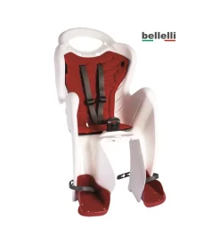 Bici|Bellelli seggiolino bici posteriore mr fox bianco rosso con b-fix