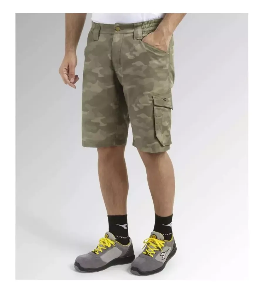Pantaloni|Pantaloni- Bermuda poly camo grigio tag.xxl