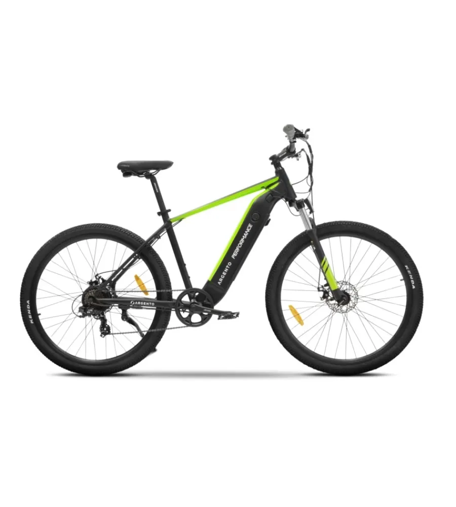 Bici Elettriche- Bici elettrica mountain bike mtb e-bike performance green con bluetooh- argento