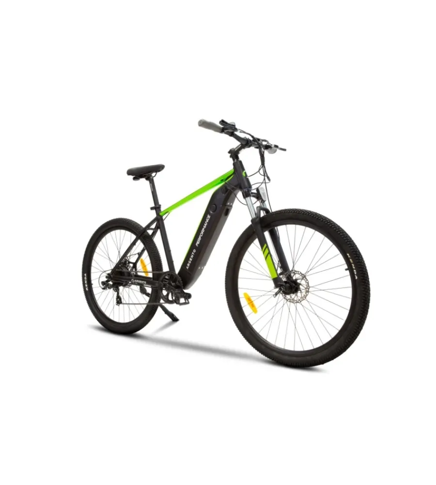 Bici Elettriche- Bici elettrica mountain bike mtb e-bike performance green con bluetooh- argento