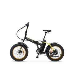 Bici Elettriche|Bici elettrica pieghevole e-bike minimax yellow con batteria 36 v - argento