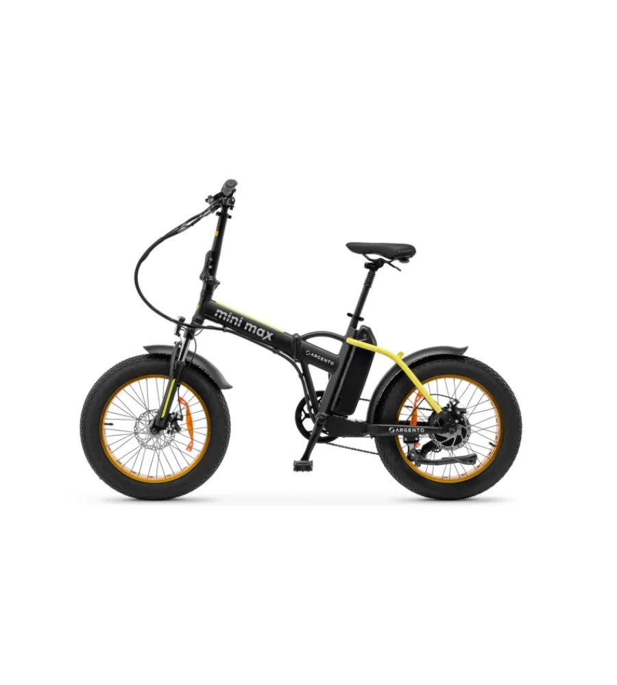 Bici Elettriche|Bici elettrica pieghevole e-bike minimax yellow con batteria 36 v - argento