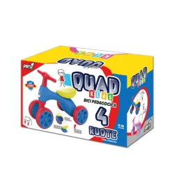 Giochi E Casette Bimbo|Bici pedagogica per bambini quad con 4 ruote, colore blu