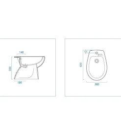 Online Bidet a terra in ceramica bianco "colibri 2", geberit Ceramiche E Accessori