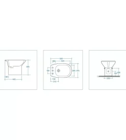 Ceramiche E Accessori|Bidet a terra in ceramica bianco "serie touring".