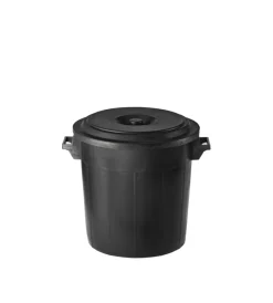 Clearance Bidone per immondizie con coperchio da 50 litri nero Raccolta Differenziata