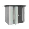 Biohort Casette Da Giardino|elemento in vetro acrilico per casetta attrezzi neo argento metallizzato