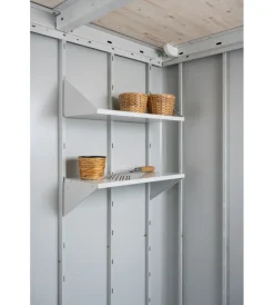 Sale ripiani per casetta attrezzi neo 56x24,5 cm grigio/bianco 4 Casette Da Giardino