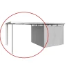 Clearance tetto laterale casetta highline mis. h5 argento metallizzato Casette Da Giardino