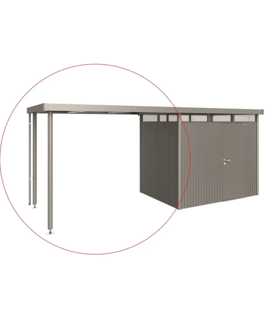 Casette Da Giardino-Biohort tetto laterale casetta highline mis. h3 grigio quarzo