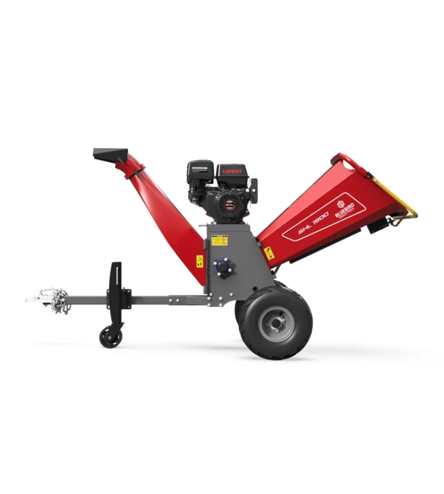 Blue Bird Biotrituratori|Biotrituratore cippatore a scoppio "shl 1500" motore loncin g420fd 4t 420 cc
